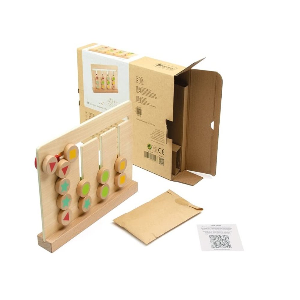 Andreu Toys 16124 Matching Colours & Shapes Skill Games, Multicoloured, nico