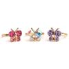 Great Pretenders Boutique Butterfly Gem Rings 3pc view 1