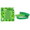 Biblebanz Holy Trinity Shamrock Bracelets with Cards  St. Patricks Day Christian Favors 24 Sets view 1