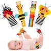Infinno Baby Wrist Rattle Socks and Foot Finder Set, Perfect Baby Toys for 0-12 Months Newborn Boys and Girls As Shower Gifts, Garden Bug Series view 1