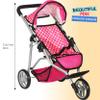 Fash N Kolor - Baby Doll Stroller with Adjustable Canopy & Toy Storage Basket - Foldable Baby Stroller for Pretend Play - Denim Pink, view 3