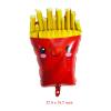 10Pcs French Fries Balloons Hamburg Balloons Food Birthday Foil Balloons for Birthday Fast Food Snacks Themed Party Decorations Supplies view 3