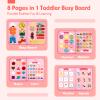 hahaland Toddler Busy Board Montessori Toys for 3 Year Old Girl Gifts, Educational Learning Toys with Life Skills, Alphabet, Number, Shape, Color, Easter Valentines Gift Travel Sensory Busy Book Age 3 view 2