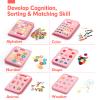hahaland Toddler Busy Board Montessori Toys for 3 Year Old Girl Gifts, Educational Learning Toys with Life Skills, Alphabet, Number, Shape, Color, Easter Valentines Gift Travel Sensory Busy Book Age 3 view 4