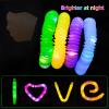 DJBoomy Light Up Pop Fidget Tubes: Glow Sensory Tube Stretch Toys for Kids Party Favors - Mini Plastic Pull Tubes Bulk with LED Lights Glowing Stick in the Dark (12 Pcs) view 4