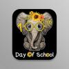100 Days of School | Elephant | Sunflowers |Great Gift Idea|Decal Sticker|2 Pack|5 Inch Stickers|FBMS11191 view 1