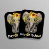 100 Days of School | Elephant | Sunflowers |Great Gift Idea|Decal Sticker|2 Pack|5 Inch Stickers|FBMS11191 view 2
