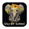 100 Days of School | Elephant | Sunflowers |Great Gift Idea|Decal Sticker|2 Pack|5 Inch Stickers|FBMS11191 view 3