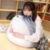 GOOC 12 Inch Gray Striped Tabby Cat Stuffed Animals Round Fat Striped Tabby Cat Plush Hugging Pillow Stuffed Cat Doll Plushies Gift for Kids and Lovers in Birthday, Christmas, Valentine's Day.. view 3