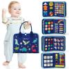 hahaland Busy Board for Toddlers - Montessori Toys Preschool Learning Activities with Life Skills, Alphabet, Number, Shape, Color, Animal, Weather - Toddler Boy Learning Educational Toys, Travel Toys view 1