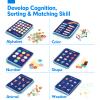 hahaland Busy Board for Toddlers - Montessori Toys Preschool Learning Activities with Life Skills, Alphabet, Number, Shape, Color, Animal, Weather - Toddler Boy Learning Educational Toys, Travel Toys view 4