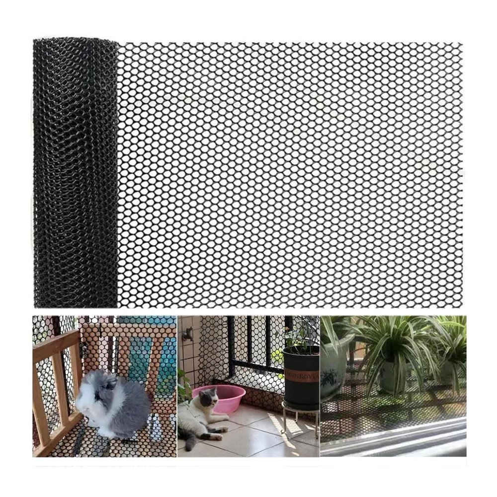 XUEHONG001 Plastic Fencing, Balcony Protection Cat Net, Window Stairway Railing Fence Mesh Guard Protection Net, Kids Pets Children Safety Net, Chicken Wire Mesh, Mesh: 0.8cm