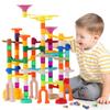 Marble Run, 166Pcs Marble Maze Building Block Toys for Kids, STEM Learning Toys Marble Track Race Set with 30 Glow in The Dark Glass Marbles Birthday Gift Toys for Boys & Girls Aged 3-12 view 1