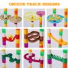 Marble Run, 166Pcs Marble Maze Building Block Toys for Kids, STEM Learning Toys Marble Track Race Set with 30 Glow in The Dark Glass Marbles Birthday Gift Toys for Boys & Girls Aged 3-12 view 2