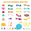 Marble Run, 166Pcs Marble Maze Building Block Toys for Kids, STEM Learning Toys Marble Track Race Set with 30 Glow in The Dark Glass Marbles Birthday Gift Toys for Boys & Girls Aged 3-12 view 4