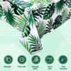 5 Pack Animal Safari Tablecloth,Zoo Print Table Cover,Jungle Animal Theme Leopard Tiger Zebra Giraffe Palm Leaf Print Tablecloth Party Supplies for Zoo Jungle Safari Theme Birthday Party Baby Showers view 3