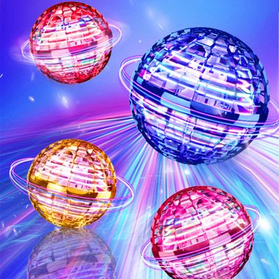 ATHLERIA 4 pcs UFO Magic Flying Orb Ball with Lights, Cool Stuff Gadgets Kids Outdoor Toy Birthday Gift for Boys Girls Teens 6 7 8 9 10 +,Mini Drones for Kids