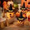 ZHWKMYP 14Pcs Mini Witch Hat, Small Black Witch Hats for Crafts Halloween Party Decor view 2
