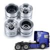 4PCS 1/14th RC Trailer Wheels Aluminum Rear Hubs Upgrade for 1:14 RC Tamiya Tractor Trailer Car (4PCS) view 1