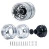 4PCS 1/14th RC Trailer Wheels Aluminum Rear Hubs Upgrade for 1:14 RC Tamiya Tractor Trailer Car (4PCS) view 2
