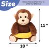 Hopearl Peek A Boo Monkey with Banana Interactive Repeats What You Say Plush Toy Musical Singing Talking Stuffed Animal Adorable Electric Animate Birthday Festival, Brown, 11'' view 2