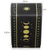 BWTY Best wishes to you Tarot cards holder, Leather Tarot Card Case/box, suitable for Standard size tarot cards (2.75in x 4.75in)-Moon Phase Design (Gold) view 4