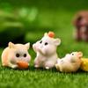 MAOMIA 7 Pcs Mini Hamster Figures Animal Toy Cake Toppers, Fairy Garden Decor Miniature Hamster Figurines Collection Playset for Christmas Birthday Gift Cake Decorations view 4