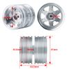 4PCS 1/14th Aluminum RC Trailer Rear Wheels Hubs for 1:14 RC Tamiya Tractor Trailer Car Upgrades (Silver) view 2