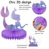 10 Pcs Mermaid Party Supplies Mermaid Birthday Honeycomb Centerpieces for Under The Sea Party Decorations Table Honeycomb for Ocean Theme Birthday Baby Shower Wedding Favors view 3
