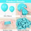 100Pcs Teal Blue Balloons, 18/12/10/5 Inch Turquoise Blue Balloon Garland Arch Kit Matte Teal Latex Balloon Different Sizes for Birthday Wedding Baby Shower Graduation Gender Reveal Party Decoration view 3