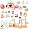 Beupy Cat Figures Playset Toy 40 Pack Pet Pretend Play Toys Realistic Cat Figurines Toys Plastic Cat Care Role Play Educational Learning Playset Home Party Supplies Cake Toppers (cat) view 1