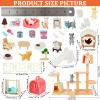 Beupy Cat Figures Playset Toy 40 Pack Pet Pretend Play Toys Realistic Cat Figurines Toys Plastic Cat Care Role Play Educational Learning Playset Home Party Supplies Cake Toppers (cat) view 2