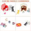 Beupy Cat Figures Playset Toy 40 Pack Pet Pretend Play Toys Realistic Cat Figurines Toys Plastic Cat Care Role Play Educational Learning Playset Home Party Supplies Cake Toppers (cat) view 3