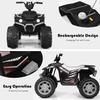 OLAKIDS 12V Kids Ride On ATV, 4 Wheeler Electric Vehicle for Toddlers, Battery Powered Motorized Quad Toy Car for Boys Girls with LED Lights, Music, Horn, High Low Speed, Soft Start (Black) view 4