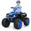 OLAKIDS 12V Kids Ride On ATV, 4 Wheeler Electric Vehicle for Toddlers, Battery Powered Motorized Quad Toy Car for Boys Girls with LED Lights, Music, Horn, High Low Speed, Soft Start (Blue) view 1