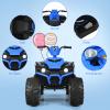 OLAKIDS 12V Kids Ride On ATV, 4 Wheeler Electric Vehicle for Toddlers, Battery Powered Motorized Quad Toy Car for Boys Girls with LED Lights, Music, Horn, High Low Speed, Soft Start (Blue) view 4