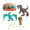 Action Heroes Dino Pack, 2 Dinosaurs, 1 Character, Accessories for Boys and Girls from 4 Years, Famous ACN00010 view 1