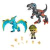 Action Heroes Dino Pack, 2 Dinosaurs, 1 Character, Accessories for Boys and Girls from 4 Years, Famous ACN00010 view 2