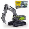 Gemini&Genius Drill Excavator Toy for Kids, 1:50 Scale Impact Hammer Excavator Construction Vehicle Toy, Demolition Machine-Tracked Driller, Engineering Car Great Toys and Gifts view 1