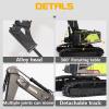 Gemini&Genius Drill Excavator Toy for Kids, 1:50 Scale Impact Hammer Excavator Construction Vehicle Toy, Demolition Machine-Tracked Driller, Engineering Car Great Toys and Gifts view 3
