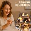 Kisoy DIY Miniature House Kit, Tiny House Building Kit with Furniture and LED Light for Adults and Teens, DIY Mini House Craft Kit, Decorations/Gifts for Family and Friends (Dream Building Pavilion) view 3