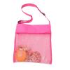 cdar Children Mesh Beach Toy Bag, Kids Seashell Bags,Multifunctional Foldable Storage Bag w/Adjustable Shoulder Strap for Kids Hunting Shells in The Sand Rose Red view 1