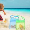 cdar Children Mesh Beach Toy Bag, Kids Seashell Bags,Multifunctional Foldable Storage Bag w/Adjustable Shoulder Strap for Kids Hunting Shells in The Sand Rose Red view 3