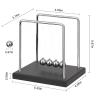 QLKUNLA Newtons Cradle Balance Balls Science Physics Gadget Desktop Decoration Kinetic Motion Toy for Home and Office view 2