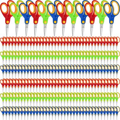 Chumia 99 Pack Kids Scissors Bulk 5.5 Inch Student Children Safety Scissors Rounded Tip with Comfort Grip for School and Classrooms Supplies Essentials