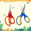 Chumia 99 Pack Kids Scissors Bulk 5.5 Inch Student Children Safety Scissors Rounded Tip with Comfort Grip for School and Classrooms Supplies Essentials view 3