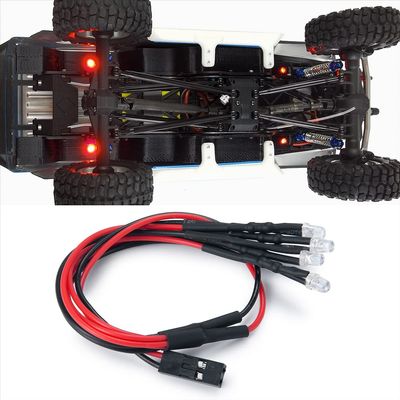 1/24th RC Chassis Body Lamp Red LED Lights Upgrade for 1:24 Axial SCX24 AXI00005 Gladiator RC Crawler Truck Car