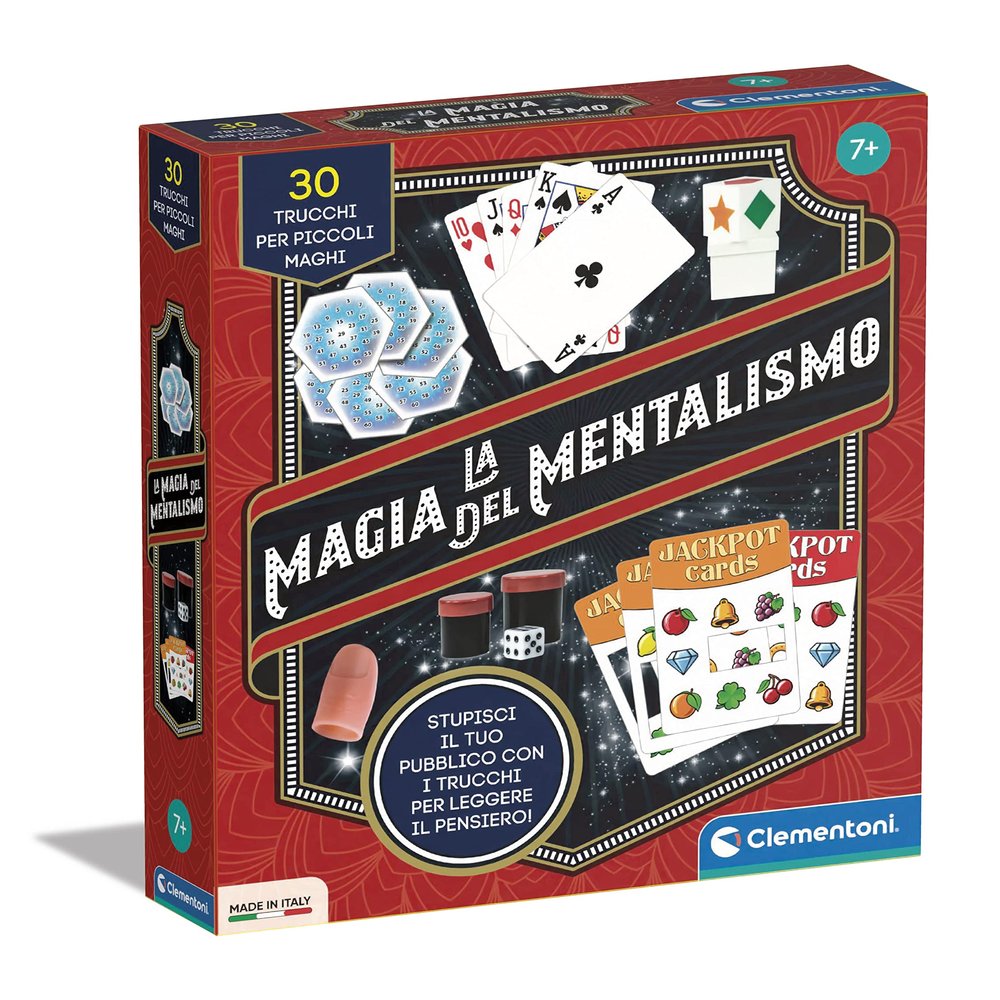 Clementoni - The magic of mentalism, 30 tricks for small magicians, magic games for children over 7 years old, to learn to read in the minds of the spectators, made in Italy, language