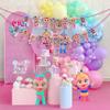 "Cri Babes Happy Birthday Banner  Cute Baby Doll Cartoon Theme Party Decoration  Colorful Hanging Banner for Girls and Boys Birthday Celebrations, Baby Showers, and Themed Parties" view 1