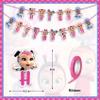 "Cri Babes Happy Birthday Banner  Cute Baby Doll Cartoon Theme Party Decoration  Colorful Hanging Banner for Girls and Boys Birthday Celebrations, Baby Showers, and Themed Parties" view 2